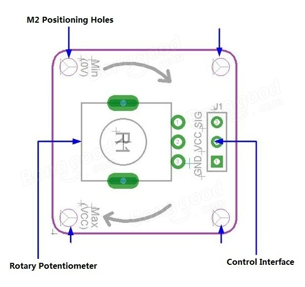 Регулируемый потенциометр модуль поворотного углового датчика|module|module sensor |