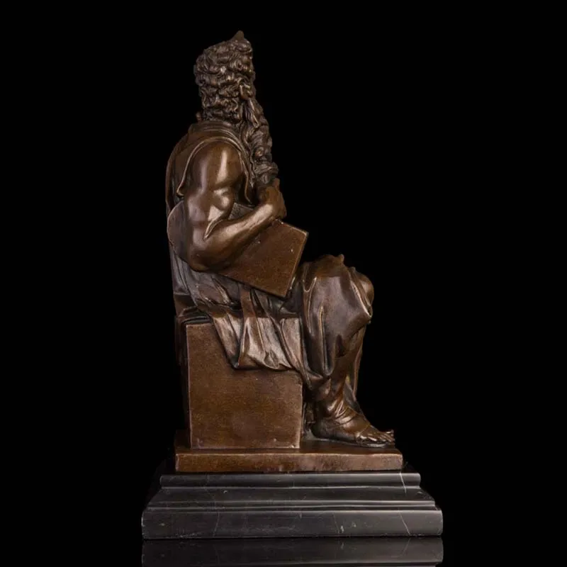 Знаменитая статуя Моисея Michelangelo бронзовые статуи и скульптуры Классическая антикварная Статуэтка бизнес подарки Декор