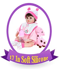 KEIUMI 22 ''Reborn baby girl полный корпус силиконовые модные детские куклы Дети Boneca Reborn DIY игрушки настоящая принцесса с изогнутыми волосами