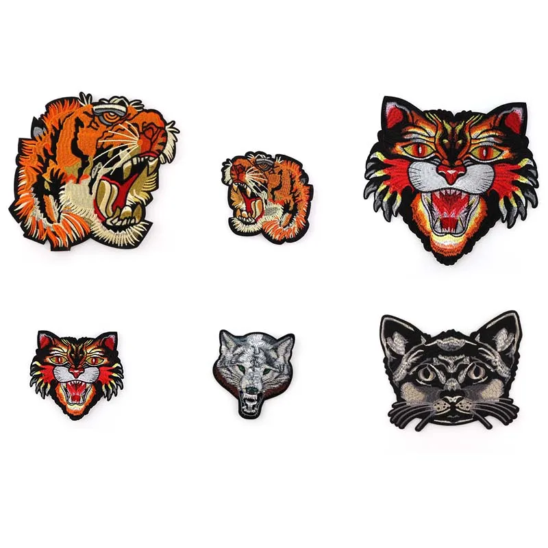 1 шт. патчи для одежды с вышивкой тигра волка кота|cat embroidery patch|embroidery patchpatches for clothing