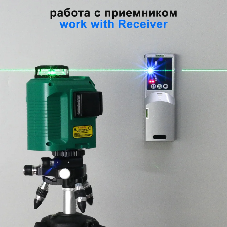 Kaitian 360 лазерный уровень с треножным штативом зеленый 12 линии самовыравнивающаяся Вертикальная горизонтальные супер мощный крест 3D лазеры строительные инструменты