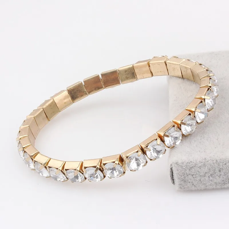 QianBei 2017 New Fashion woman rope chain Bracelet Gold Resin Rhinestones Round design Women's bracelet Charm Jewelry | Украшения и