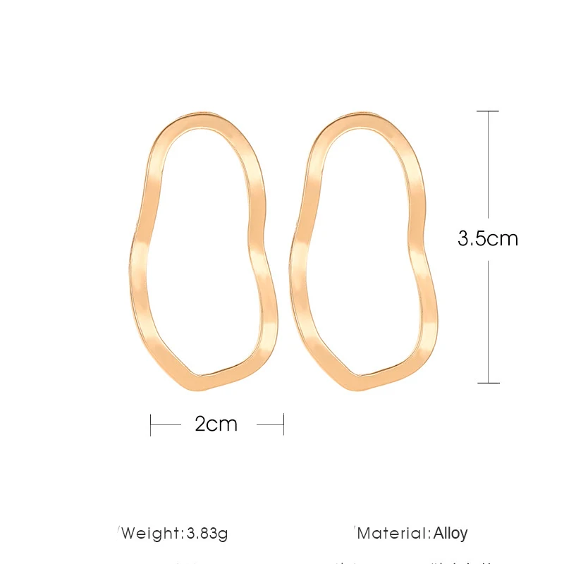 Geometric Irregular Hollow Wave Earrings Fashionable Women Matte Gold Silver Exquisite Earring Jewelry Wholesale | Украшения и