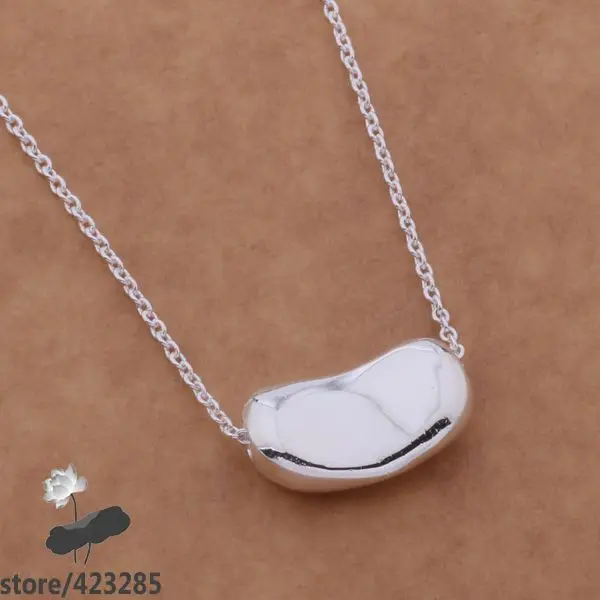 Женское ожерелье из серебра 925 пробы, с кулоном