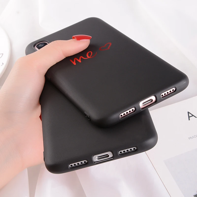 Moskado Case For Redmi Note 5 Xiaomi Max 2 2S 5S 6X 8 8SE 4A 4X 6 5A Plus Cute Love Heart Couple Soft TPU Phone Fundas |