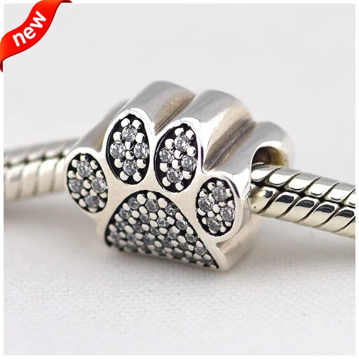 

CKK Silver 925 Jewelry Paw Prints Charms Fashion Beads Fits Original Bracelets DIY Sterling Jewelry