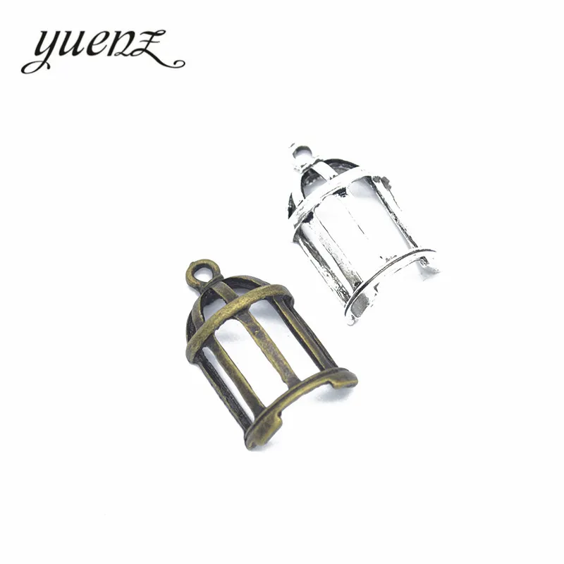 YuenZ 5 шт. 2 цвета Тибетский посеребренный Кулон Античная клетка для птиц Подвески