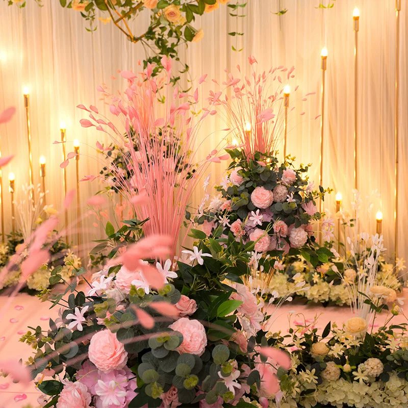 Фотофон для свадебвечерние НКИ 45 см с павлиньими листьями и пионами | Дом сад