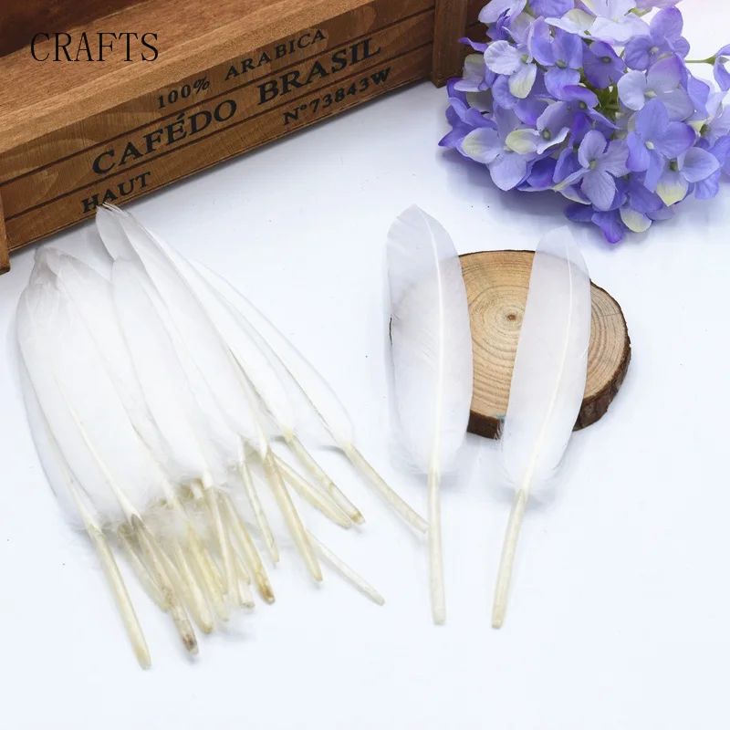white Новые 20 красивых утиных перьев 10-16 см/4-6 дюймов DIY ювелирные украшения декоративные аксессуары - Цвет: white