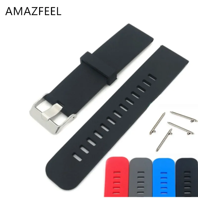 AMAZFEEL часы аксессуары 22 мм 24 спортивные группа силиконовый ремешок Фитнес для samsung