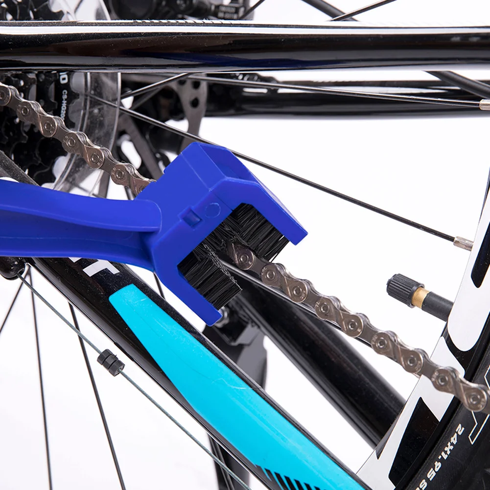 1 шт. Мотоцикл Велосипед щетка для чистки цепи Шестерни гранж красный/синий