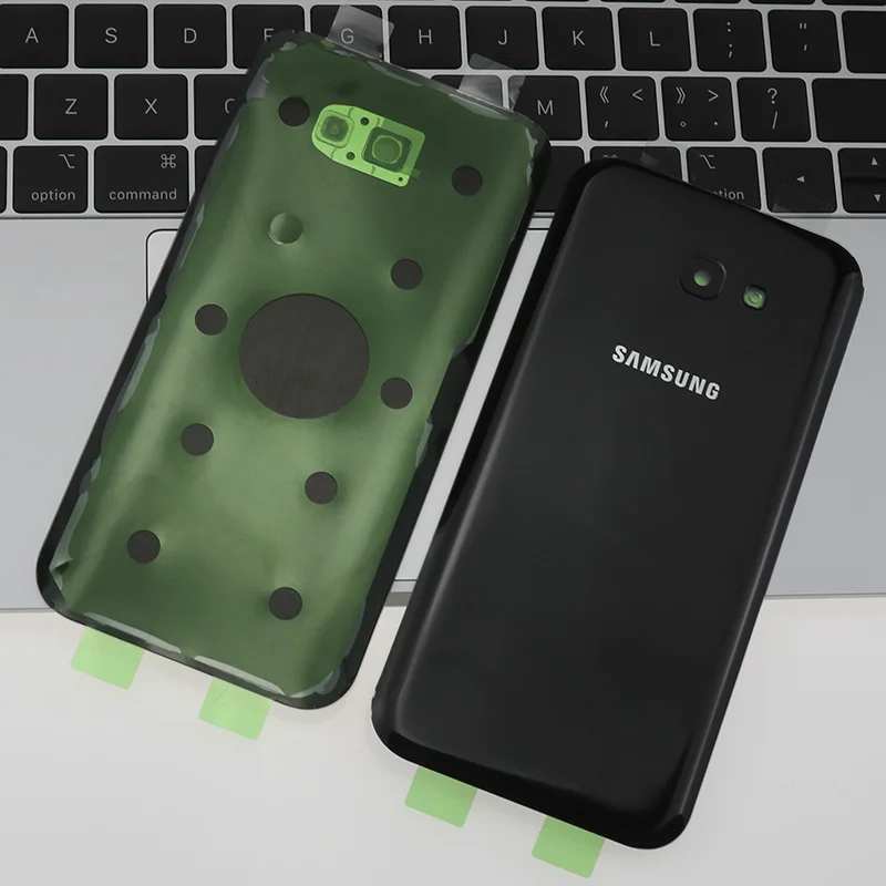 samsung Galaxy A7 A720, задняя крышка корпуса, чехол, стекло, задняя крышка батареи, Замена для samsung Galaxy A720F - Цвет: A720 Black