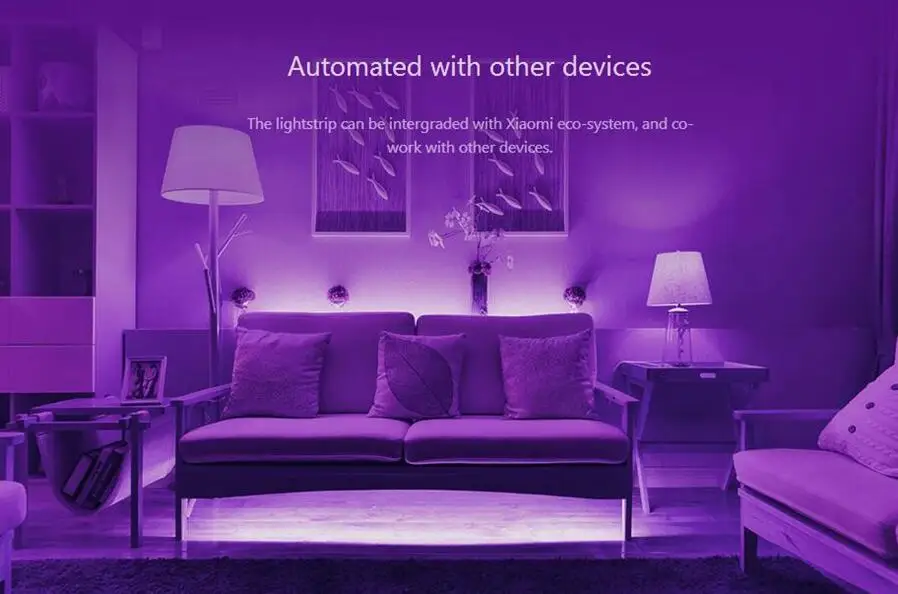Xiaomi Yeelight RGB Alexa Голосовое управление цветной светодиодный 2 м 16 миллионов интеллектуальных сцен полосы света полоса домашний смарт-телефон приложение