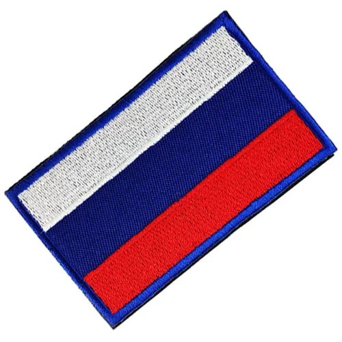 Военный нарукавная нашивка с вышивкой в виде флага России тактические Заплатки