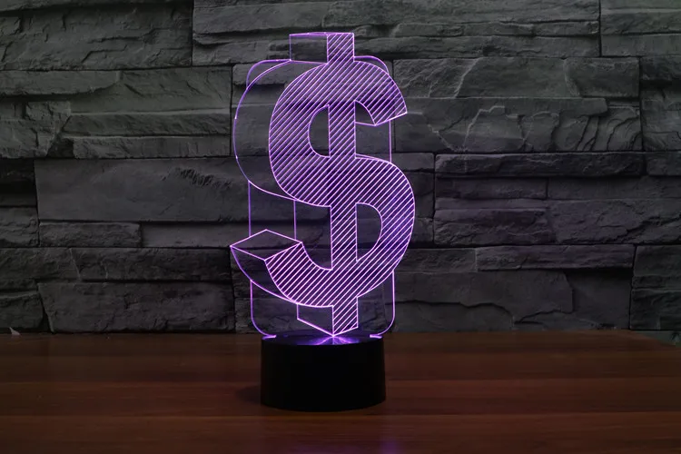 Детский подарок на день lamparas de mesa infantil 3D доллар USD корпоративный домашний декор