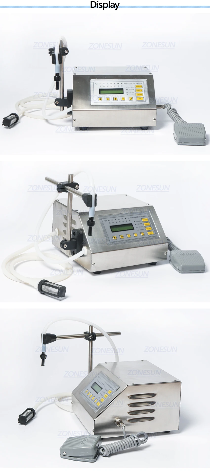 ZONESUN GFK-160 с цифровым управлением, разливочная машина, маленькая портативная электрическая соковыжималка для жидкой воды, разливочная машина для бутылок