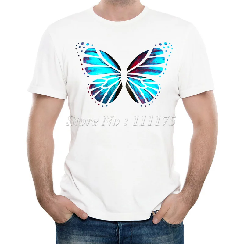 Новое поступление 2018 мужская летняя модная синяя Красная футболка с принтом