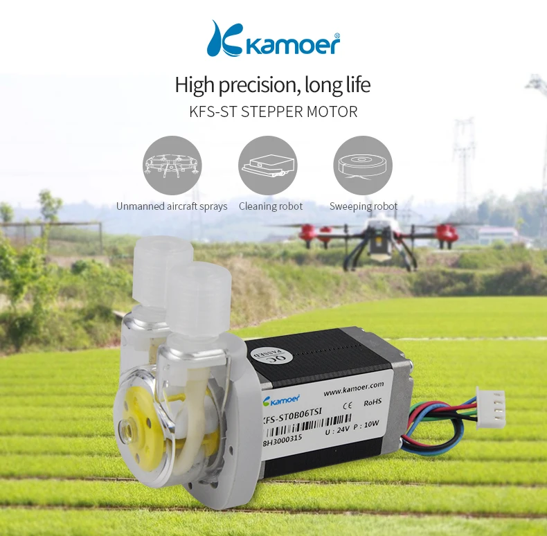 Kamoer KFS Микро перистальтический дозаторный насос 24V с шаговый двигатель для Горячая Электрический аквариум