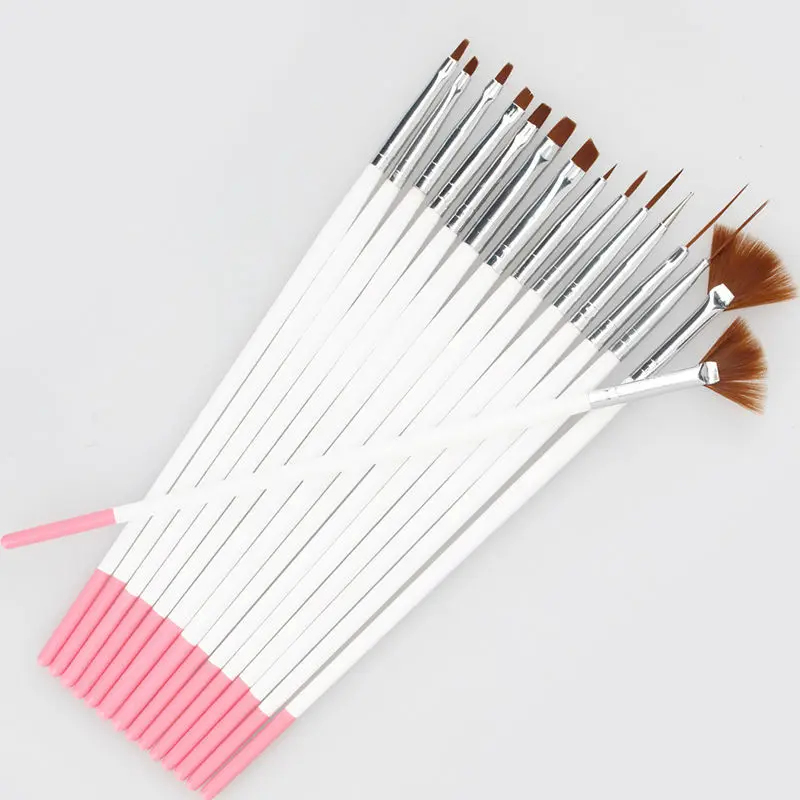 Профессиональный набор кистей для дизайна ногтей 15 шт. нарисованная кистью |