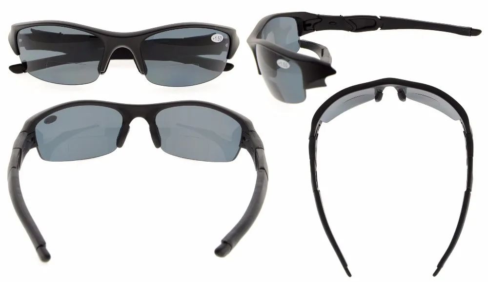 TH6166PGSG Eyekepper TR90 небьющиеся спортивные поликарбонатные полудрагоценные поляризационные бифокальные Солнцезащитные очки для чтения