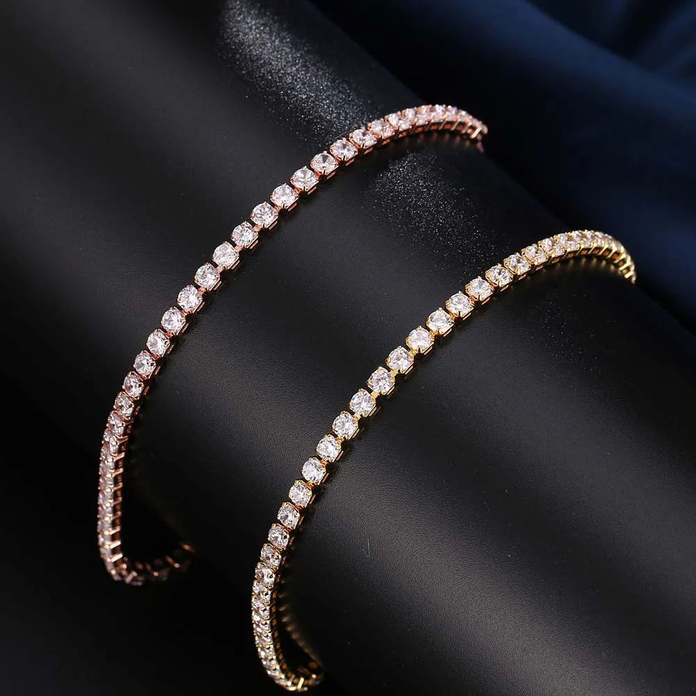 

HONGHONG high-quality CZ Adjustable zipper bracelets for women Round zircon Classic bracelet Fashion Jewelry#H80058