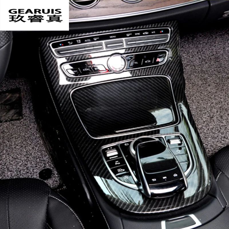 Стайлинг автомобиля панель консоли Обложка рамка отделка углеродное волокно
