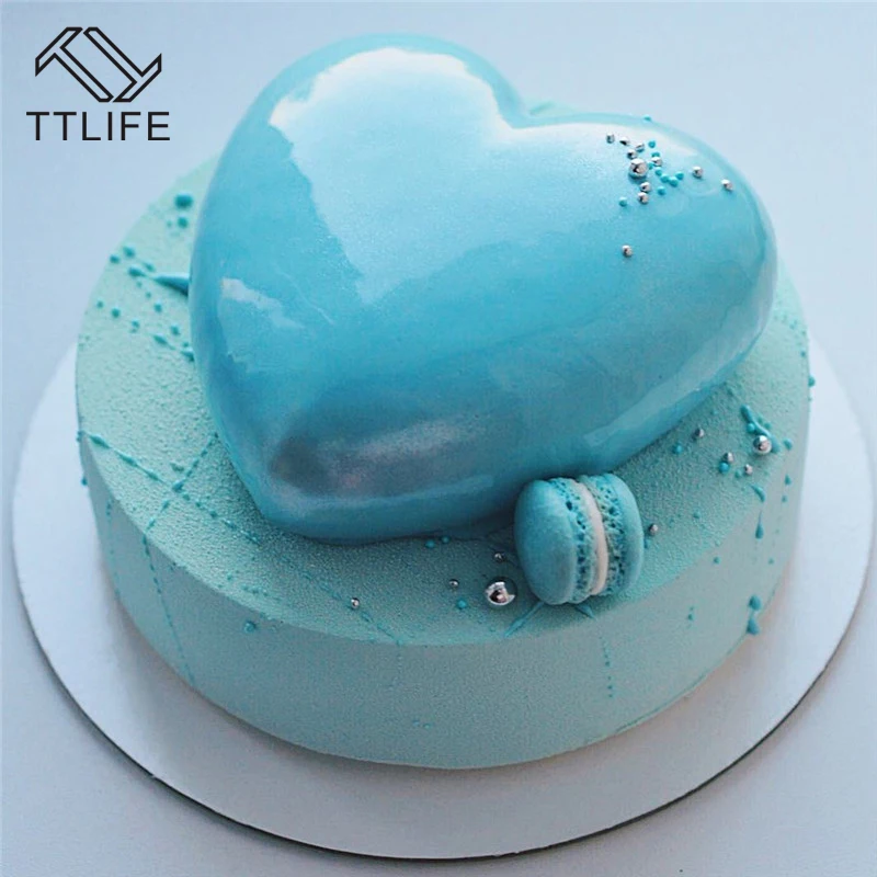 TTLIFE форма сердца форма для торта, Мусса силиконовые формы сахарный шоколадный торт форма для желе, пудинга формы для выпечки Инструменты для выпечки