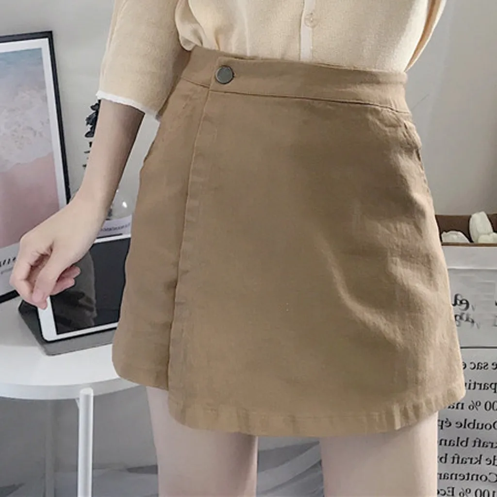 Женские шорты с высокой талией свободные Полиэстеровые для летнего отдыха