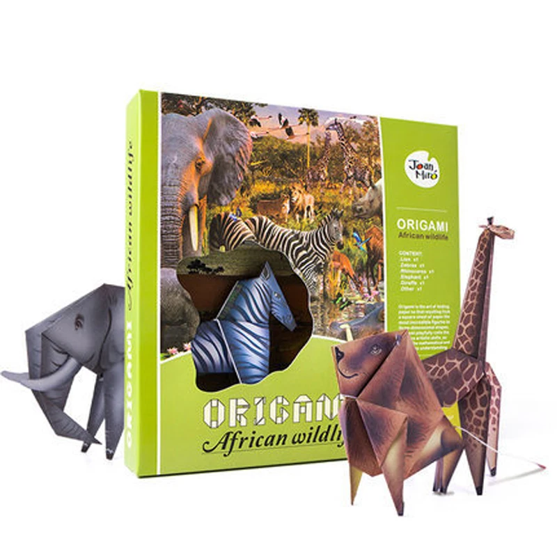 3D искусство детские игрушки забавные животные оригами Монтессори Обучающие