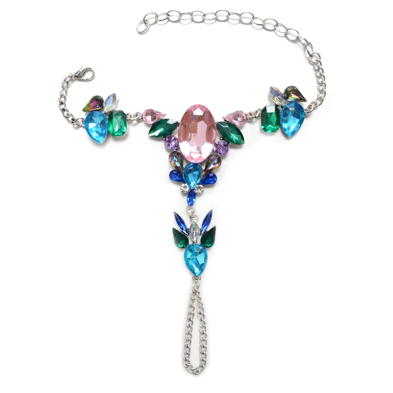 1 шт. модные летние хрустальные стразы ножной браслет пляжные макси браслеты на