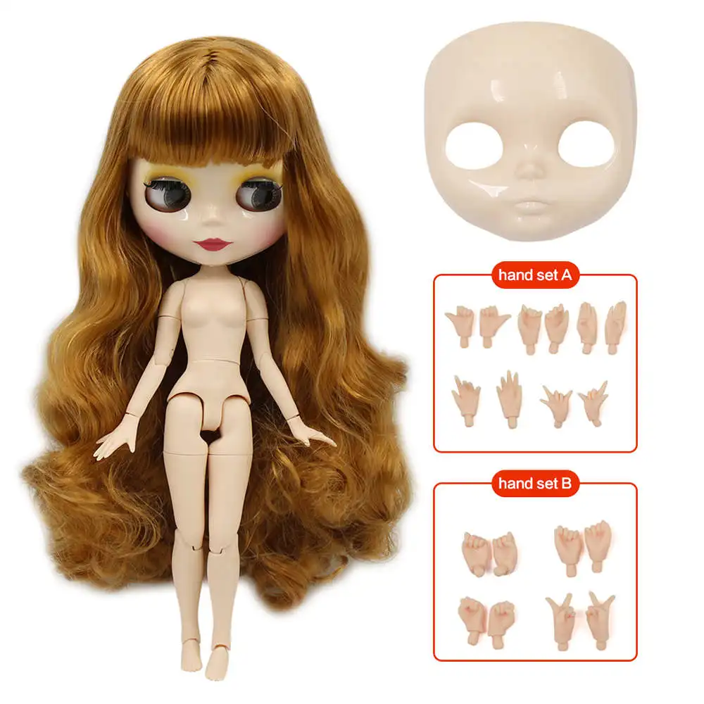 Joint body doll Blyth кукла ледяная фабрика шарнирное тело DIY обнаженные игрушки BJD модные куклы девочка подарок Специальное предложение Горячая Распродажа с лицом оболочки ручной набор A& B - Цвет: Joint body doll