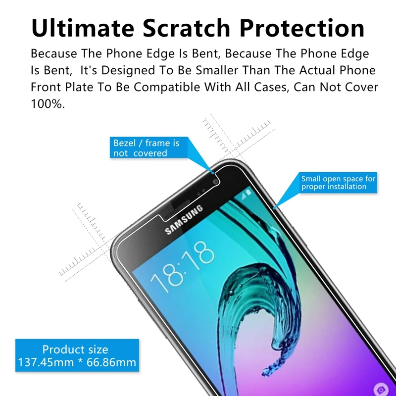 2.5D 0 26 мм 9H Премиум Закаленное стекло для Samsung GALAXY J3 J300 J3000 J300F Защитная пленка *|glass