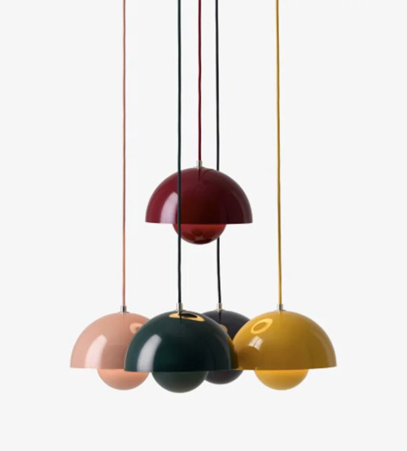 Nouveau дизайн Clizia Lampe подвеска Artisanat Colore Degrade Acrylique Fleur Led Pendentif Lumiere Chambre Salle a manger | Лампы
