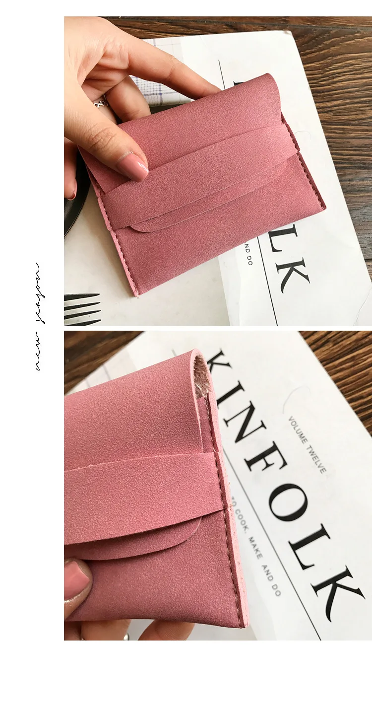 Lralra кошелек из искусственной кожи кредитный держатель для карт чехол бизнес мини короткий маленький милый женский студенческий кошелёк для монет Тонкий Карманный Кошелек