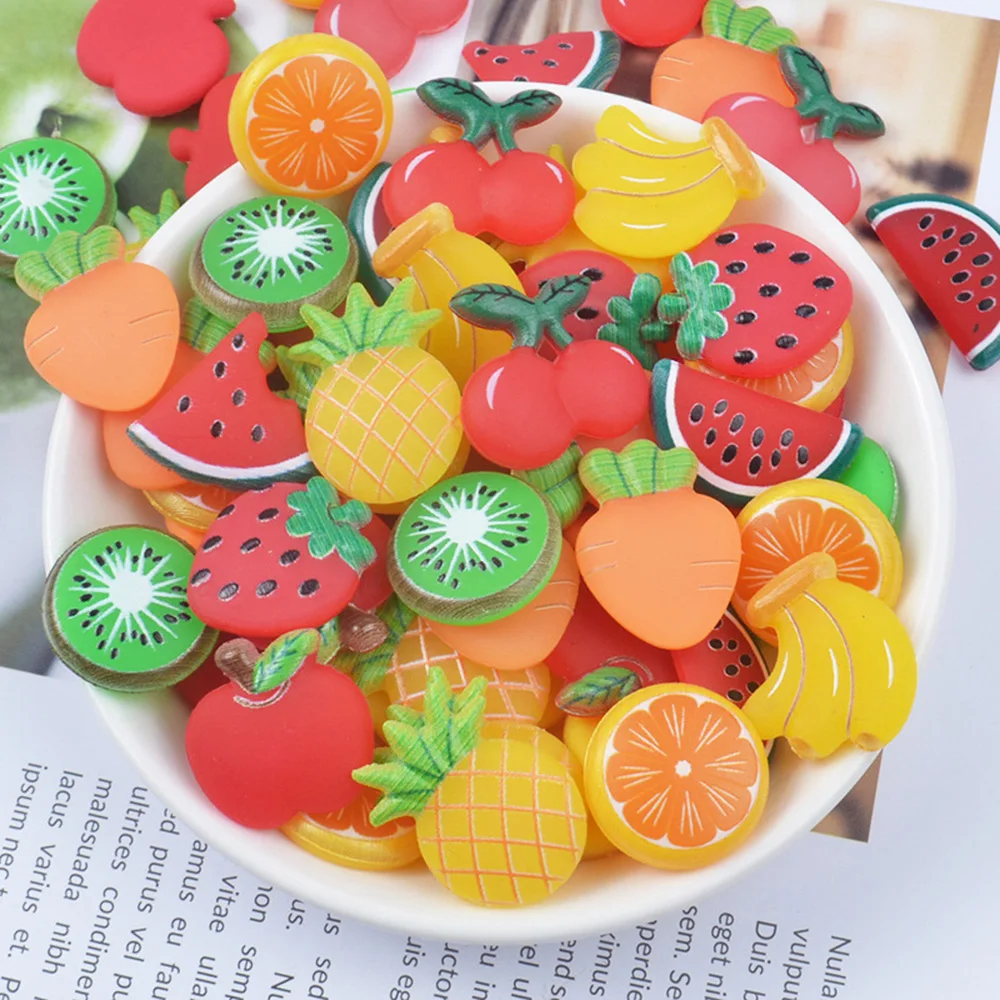 10 шт. милые Diy Lizun фрукты поставки слаймов аксессуары чехол для телефона украшения
