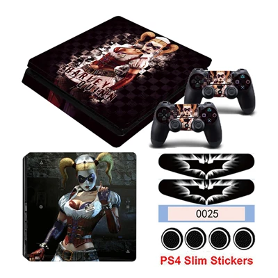 Игра "," Харли Квинн "PS4 тонкие наклейки для Playstation 4 Slim консоли и контроллер кожи наклейки защитный Стикеры - Цвет: YSP4S-0222