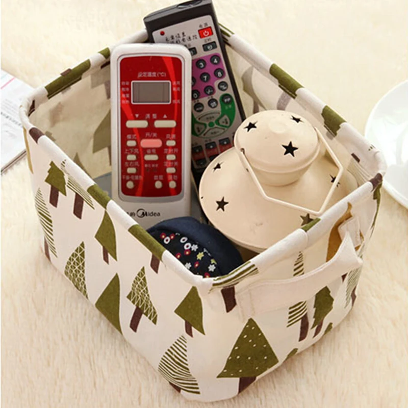 Хлопковая льняная коробка для хранения офисный стол органайзер разное