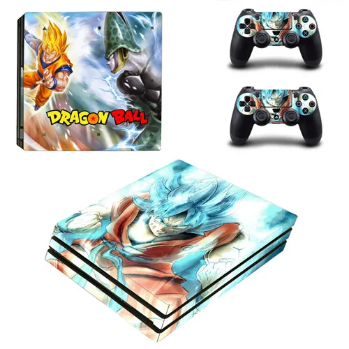 YSP4P-2558 Аниме Dragon Ball Goku PS4 Pro наклейка для кожи виниловая наклейка для sony Playstation 4 консоль и 2 контроллера PS4 Pro наклейка для кожи - Цвет: YSP4P-2558