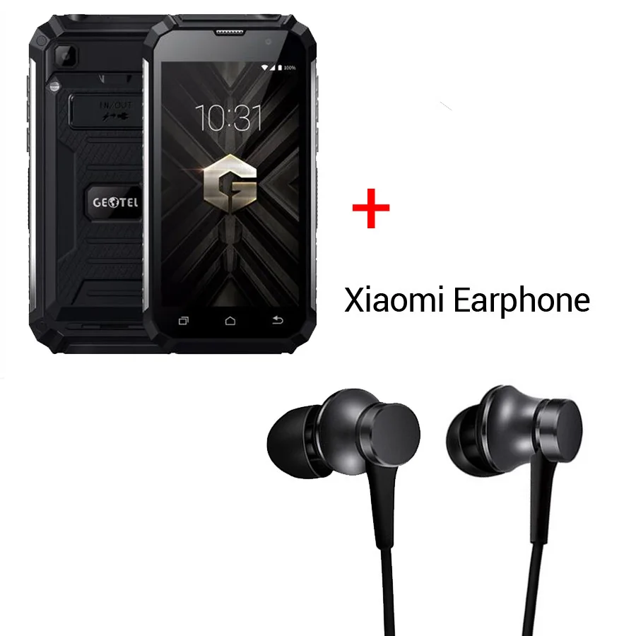 Black N Earphone Мобильный телефон Geotel G1 3g WCDMA 7500 мАч MT6580A 2 Гб ОЗУ 16 Гб ПЗУ Android 7,0 четырехъядерный 5," 1280*720 МП gps - Цвет: Black N Earphone