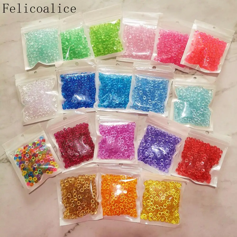 Новинка 40 г прозрачные плоские бусины строительные игрушки DIY слайм ручной