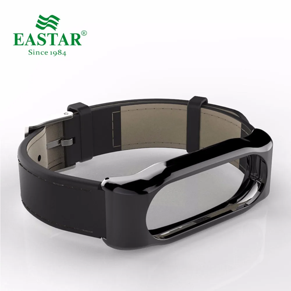 Ремешок для смарт часов Eastar Черный Сменный кожаный ремешок XiaoMI Band 2|smart watch