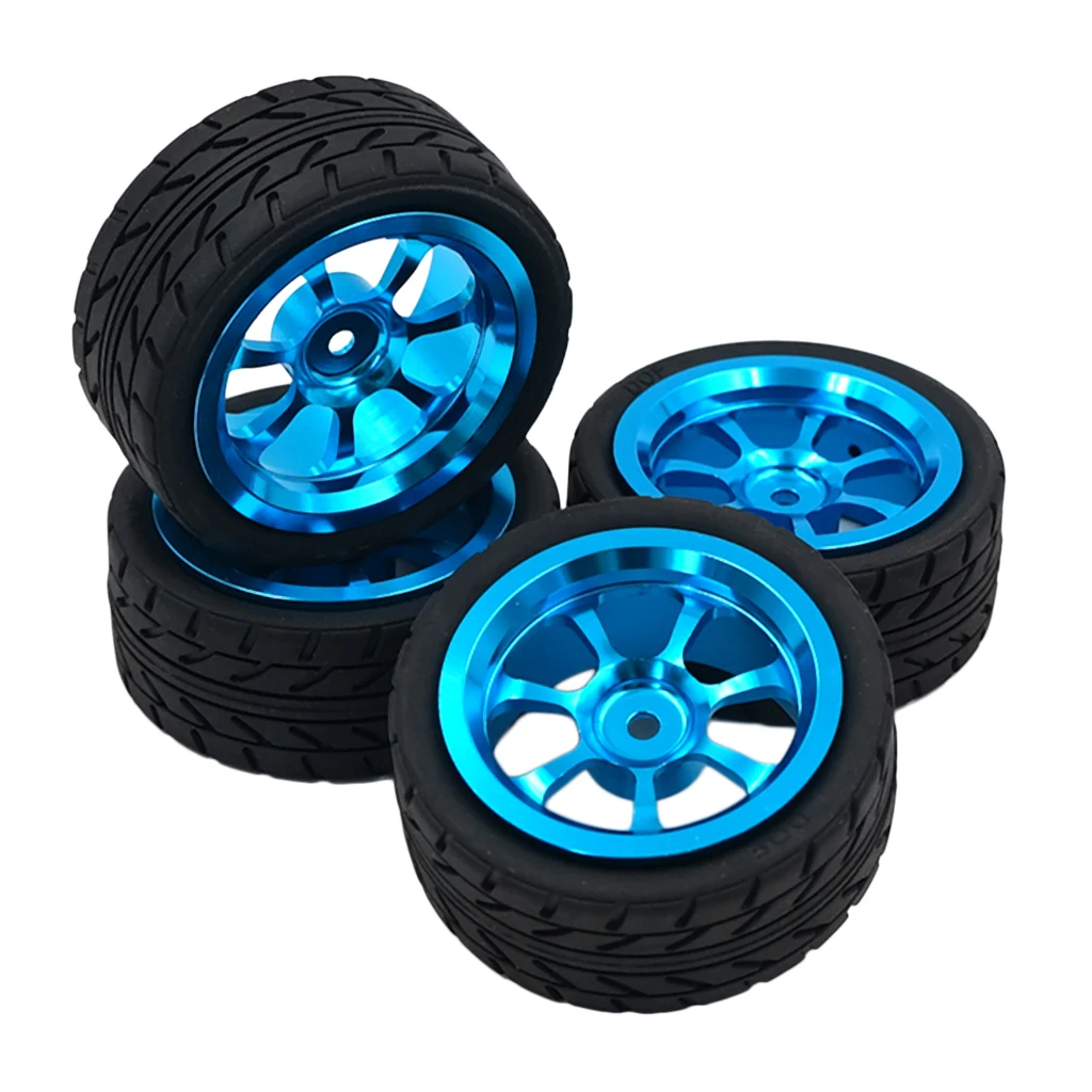 4 шт. 1:18 алюминиевые колеса резиновые шины RC Автозапчасти для WLtoys A959-B a949 A959 a969 A979 k929