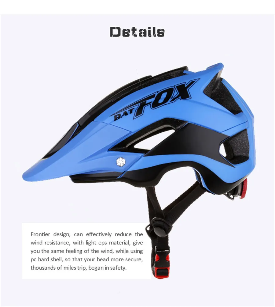 BATFOX bike helmet bat fox mtb cycling helmet integrally-molded women bicycle helmet man road bike mtb casco ciclismo bicicleta