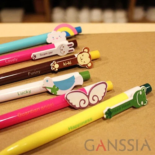 1 шт./лот шариковая ручка Kawaii милая Шариковая с животным canetas escolar Канцтовары papelaria