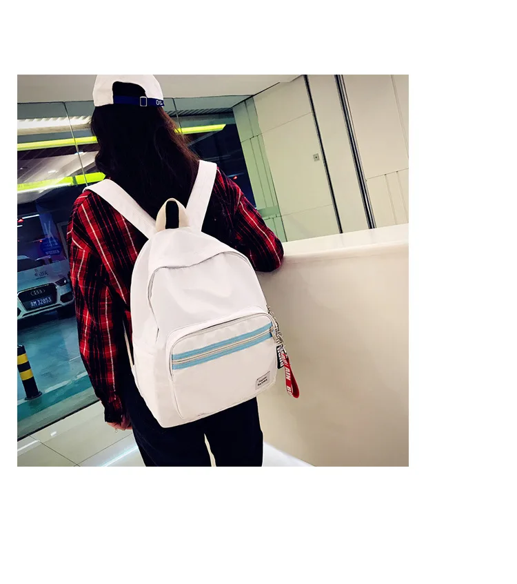 Японский Харадзюку сплошной цвет ulzzang backbag дикая кисть уличная Студенческая сумка стример женский рюкзак