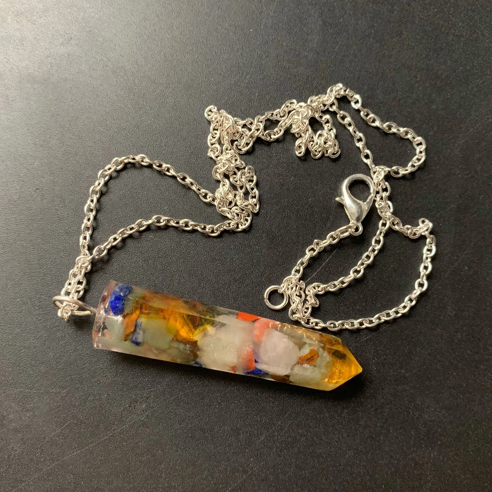 Натуральный 7 Чакры Оригинальный кулон энергетические Исцеляющие кристаллы