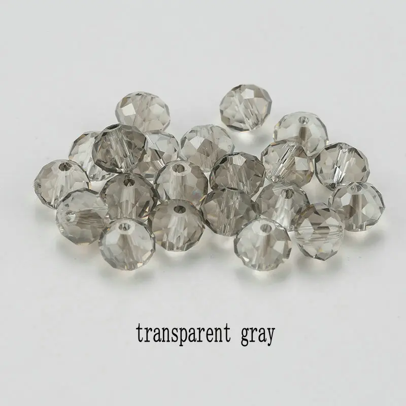 Transparent gray Купите 1 и получите 1 бесплатно 4 мм серьги ручной работы шармы стеклянные свободные бусины Круглые бусины для ювелирных изделий - Цвет: Transparent gray