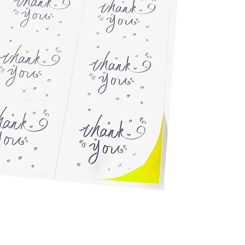 600 шт./лот простая белая прямоугольная наклейка с надписью Thank You Craft Paper наклейки