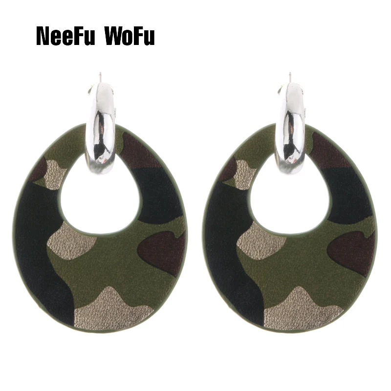 NeeFu WoFu серьги тигр кожа сплава капельного большой капли воды большие женщина