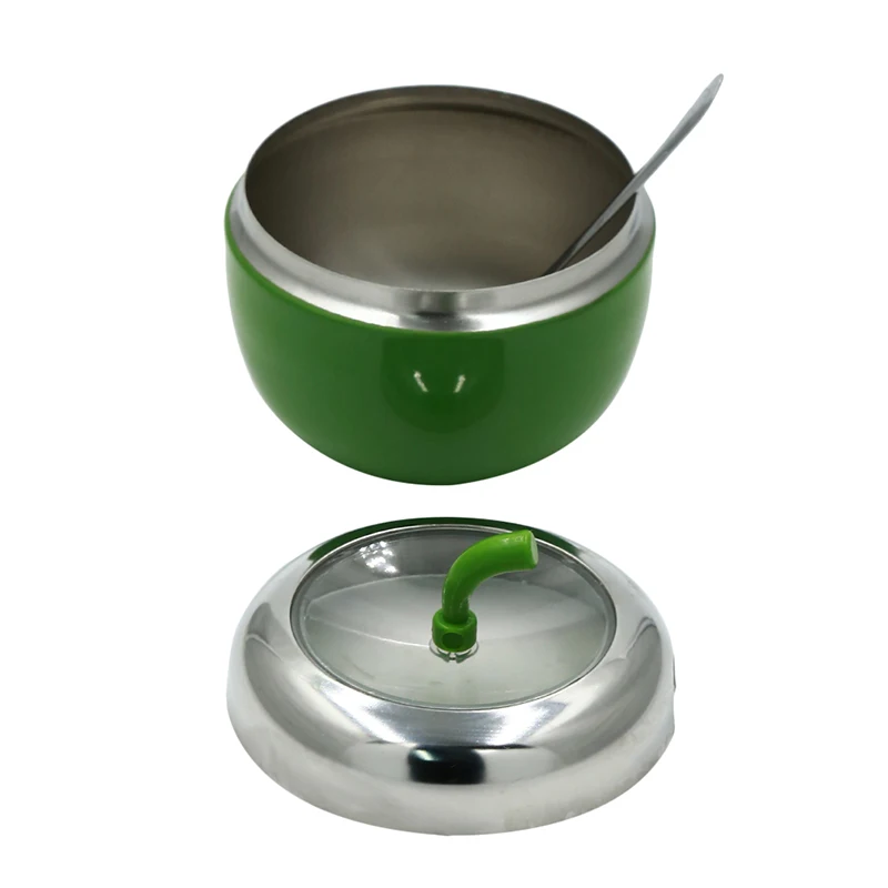 Нержавеющая сталь в форме яблока сахарная чаша приправа банка для специй